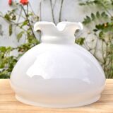 Large vintage lampshade in white opaline