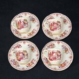 4 Mason's Fruit Basket Coffee Cups and Saucers Made In England