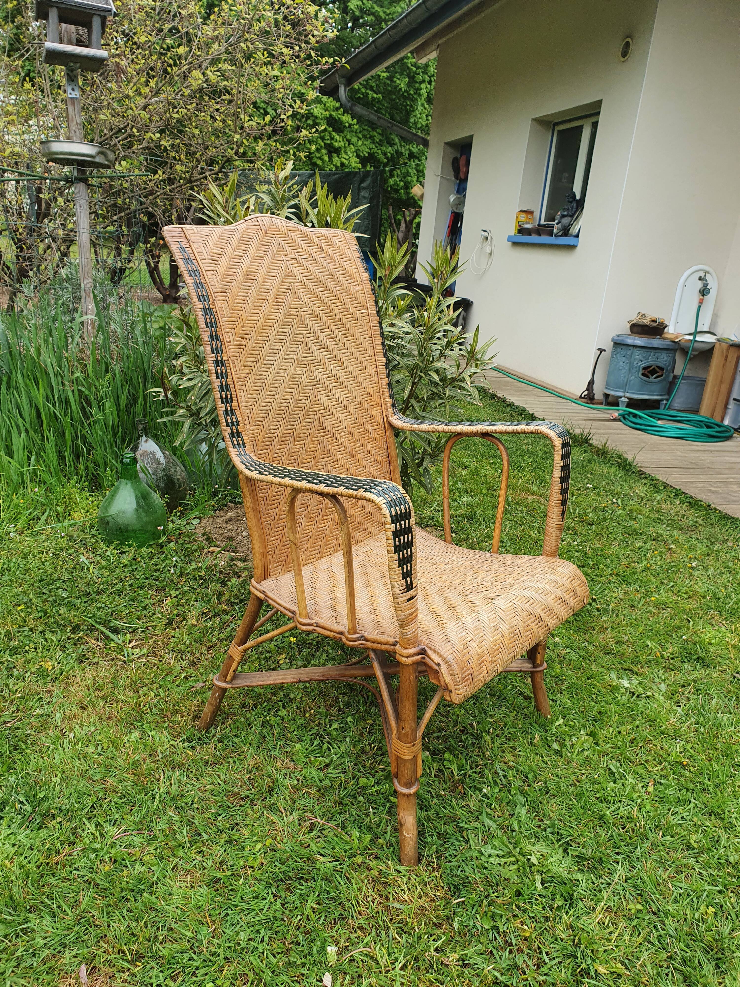 Rattan armchair