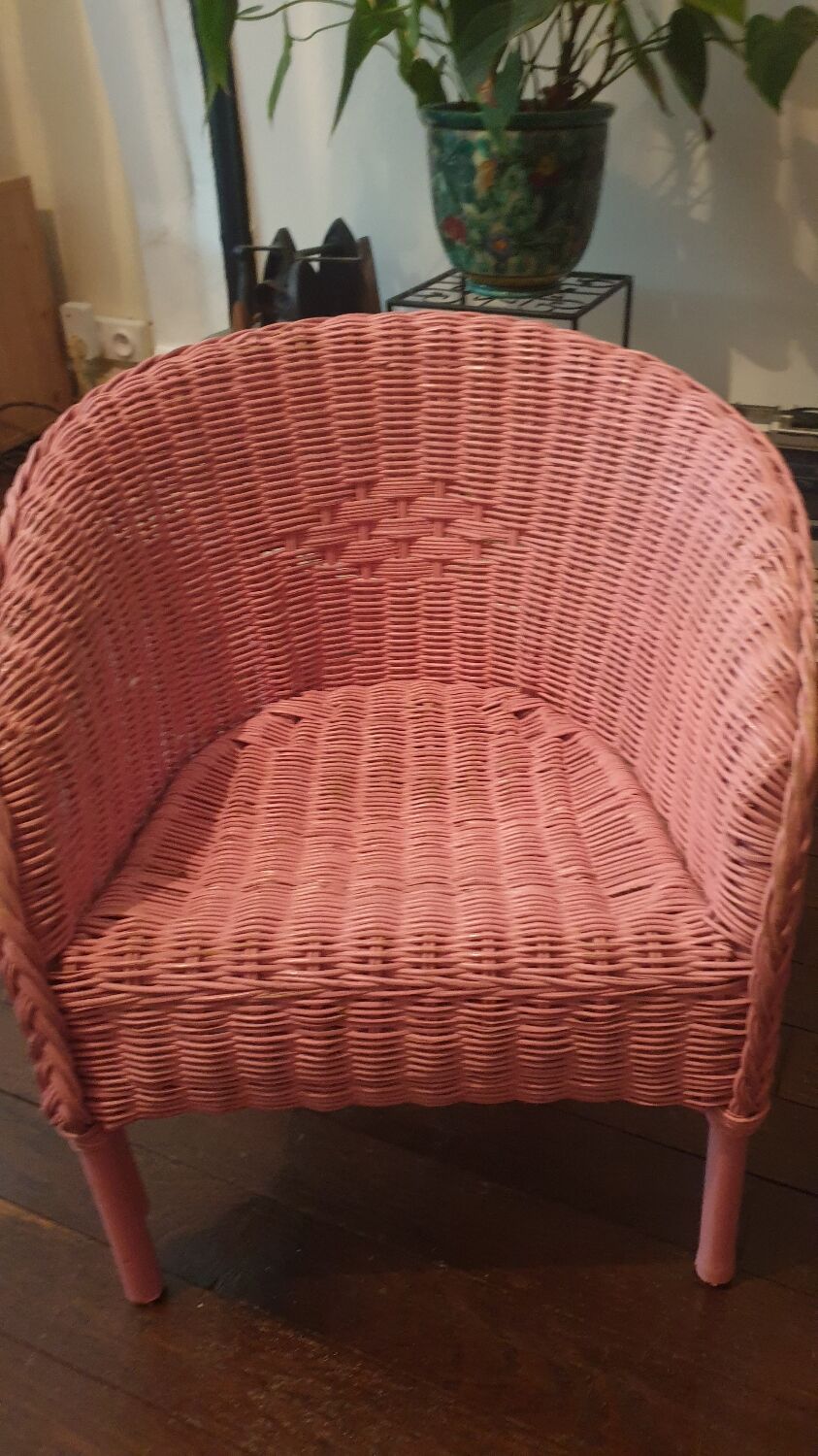 Chaise rotin enfant