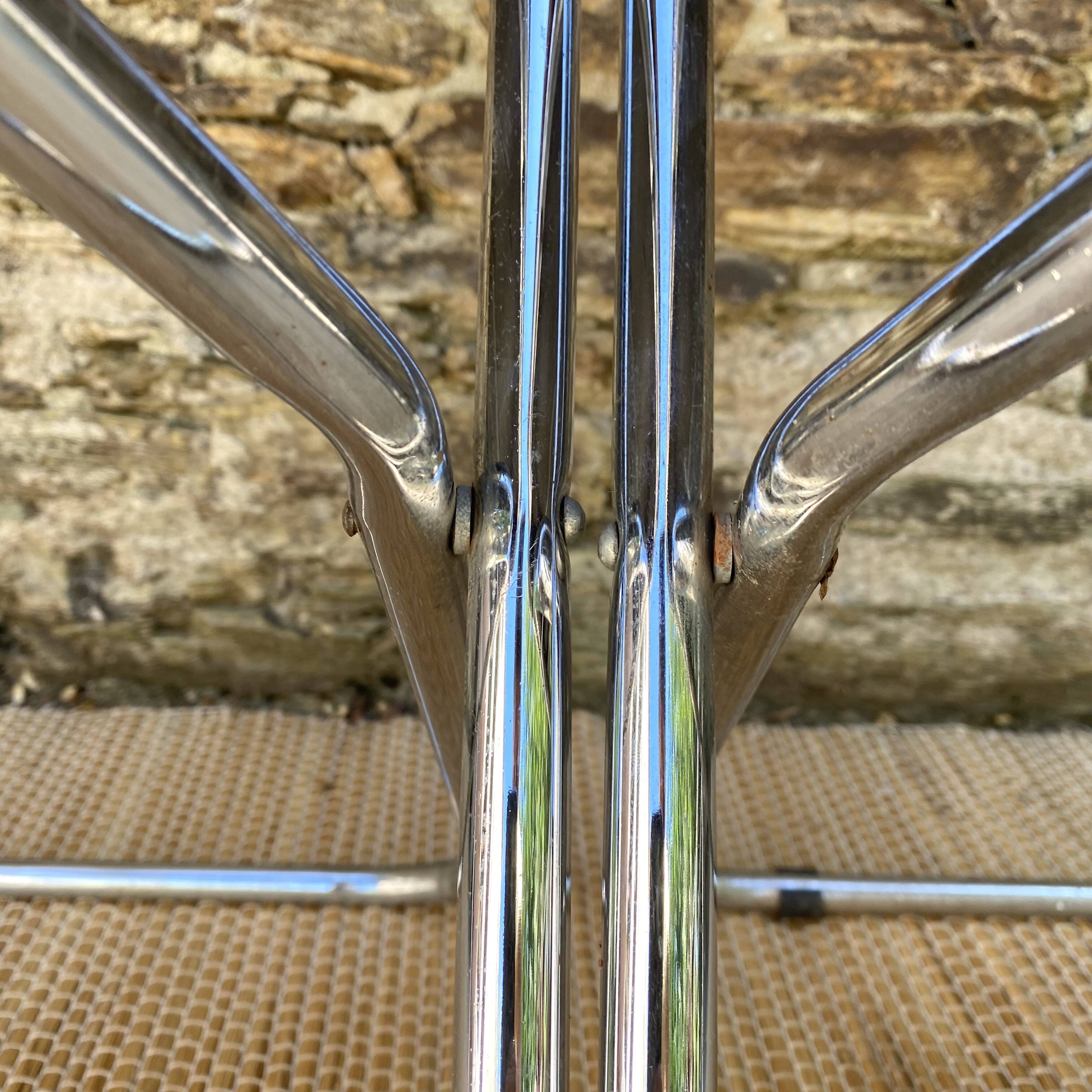 Vintage chrome folding chairs