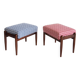 Pair of GFM mid-century stools in Dedar jacquard tweed, E. Homa, Europe, 1960s.