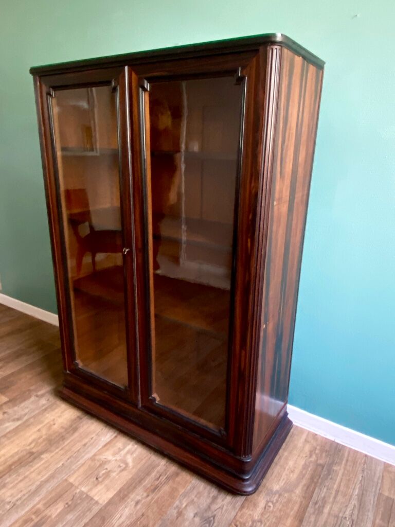 Macassar Ebony Art Deco showcase