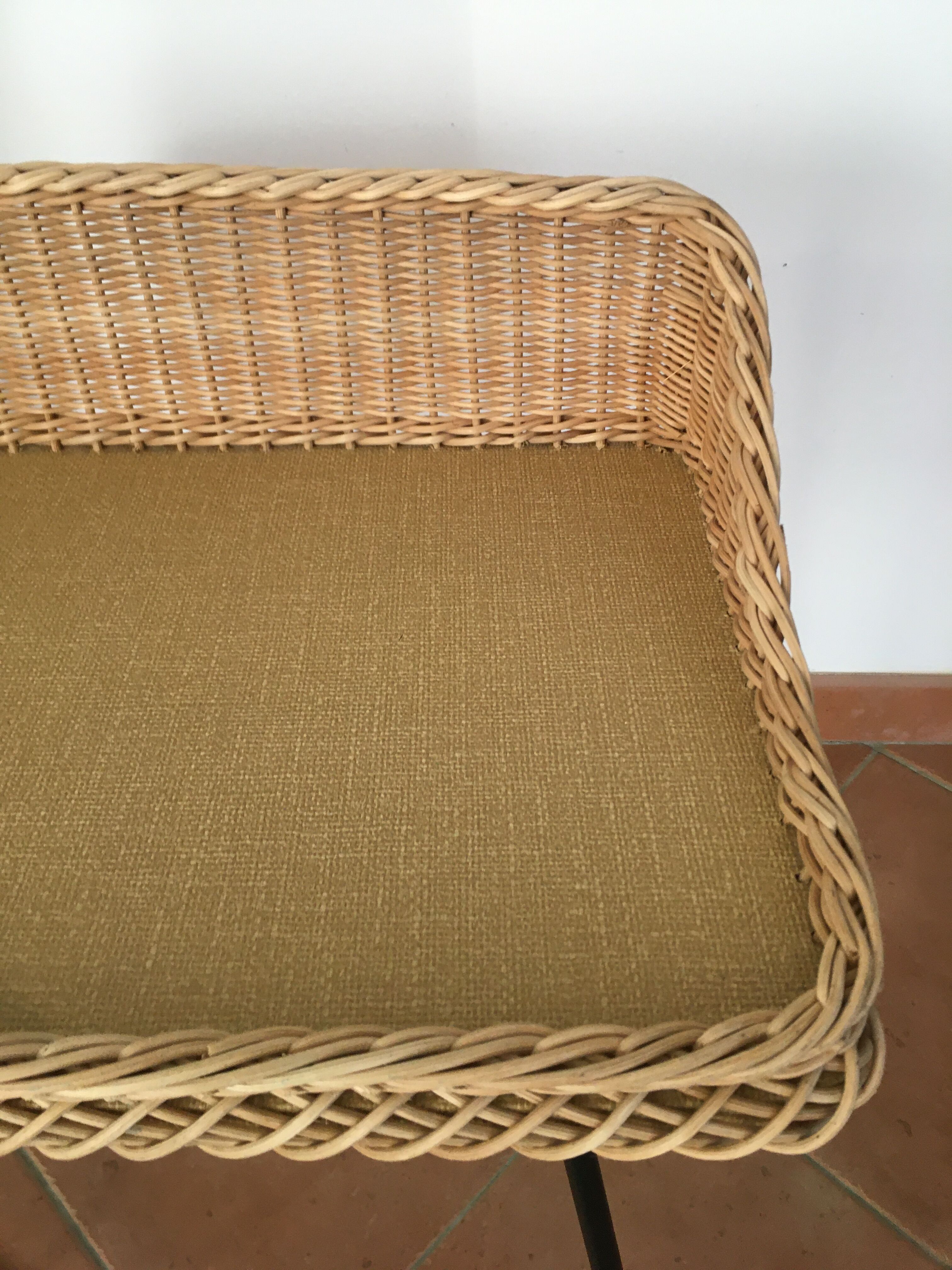 Rattan bedside