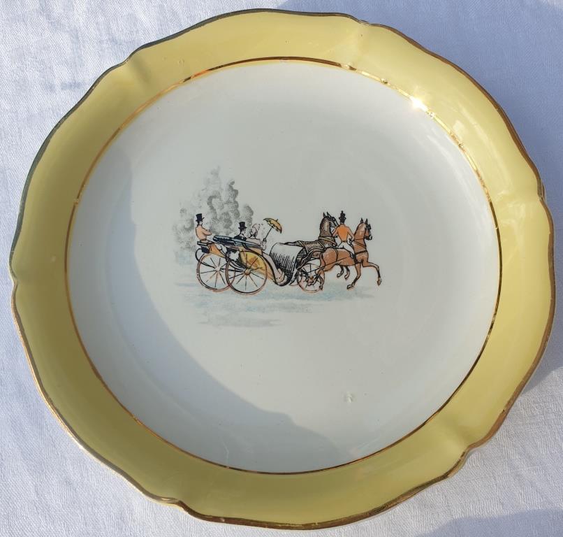 Series 11 plates stagecoach Céranord St Amand vintage 1960