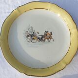 Series 11 plates stagecoach Céranord St Amand vintage 1960