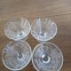 4 small Art Deco crystal glass bowls