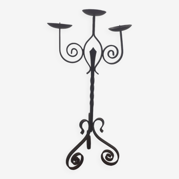 Candelabra 3 wrought iron candle picnic