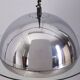 VINTAGE 1970S CHANDELIER IN CHROME-PLATED METAL AND GLASS, ITALIAN DESIGN