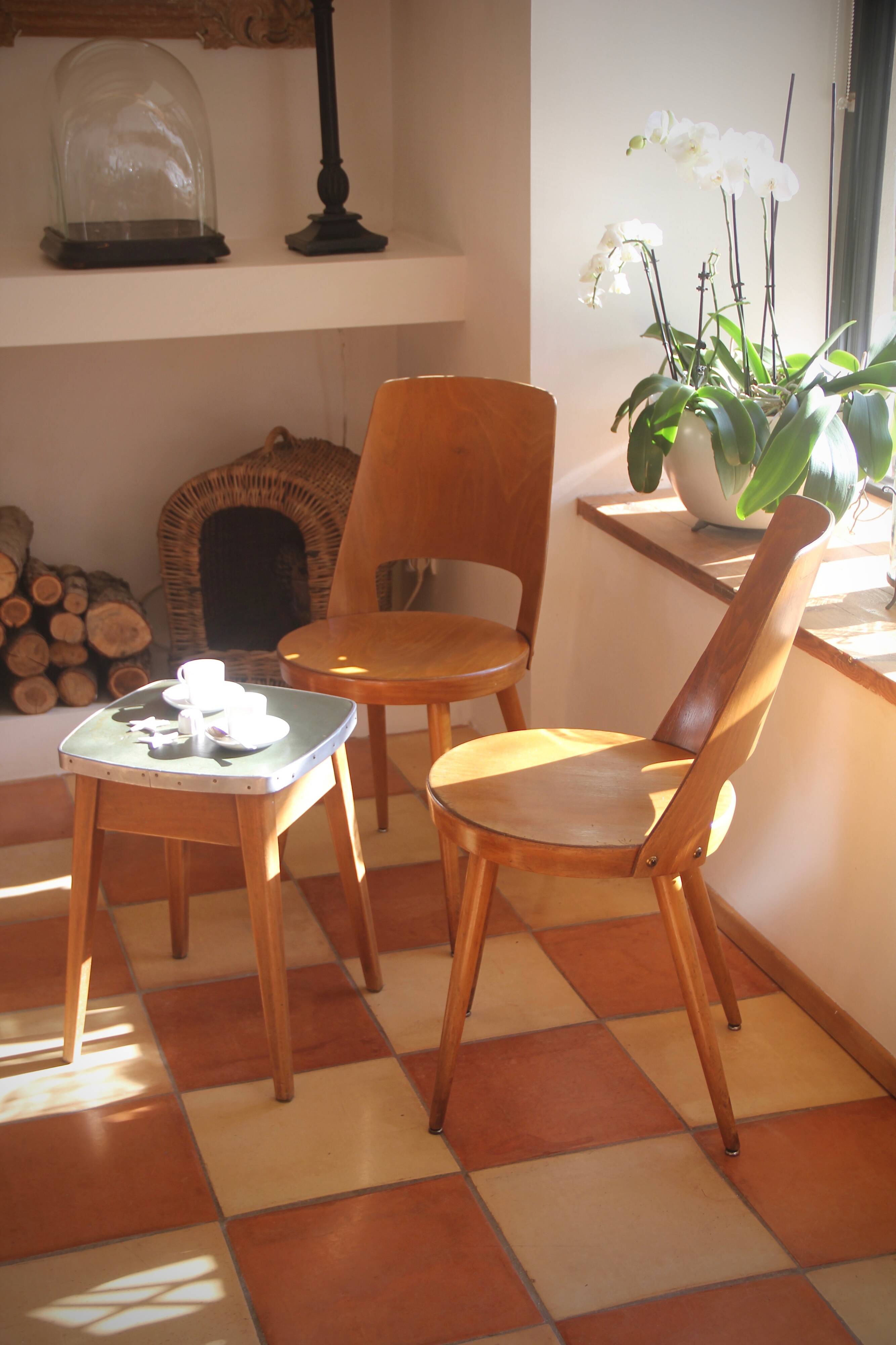 Paire de chaises mondor du designer baumann circa 50/60