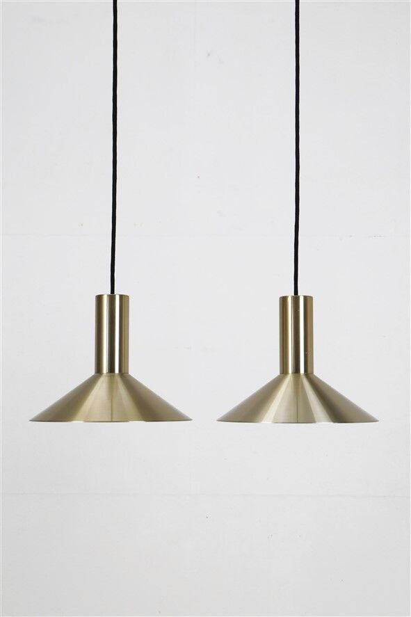 Set of 2 Fog & Mørup / Hans Due “Formel 1” pendant lamps / Mid-century Danish modern design / 1970s