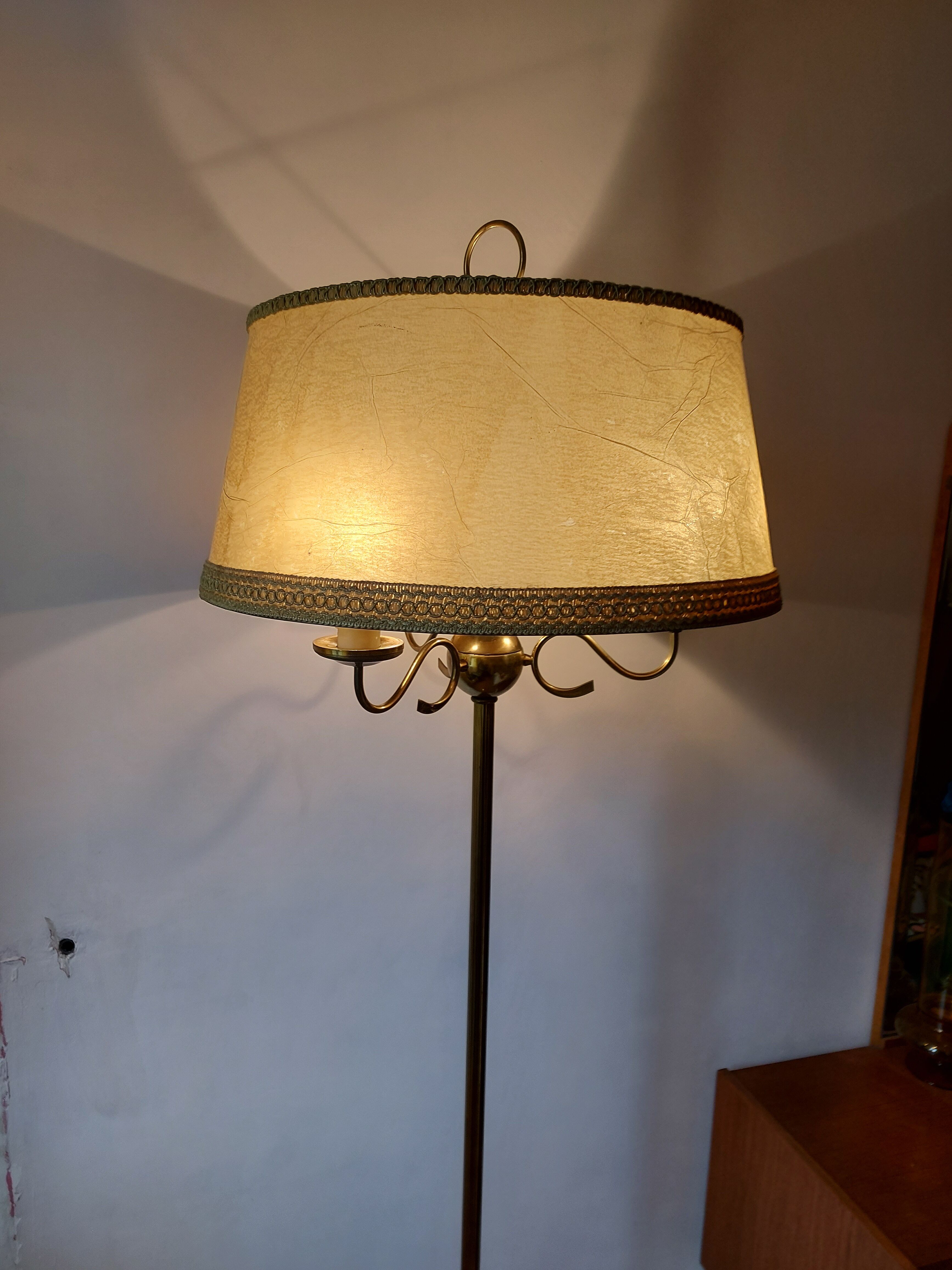 Vintage lamp lamp 3 brass lights