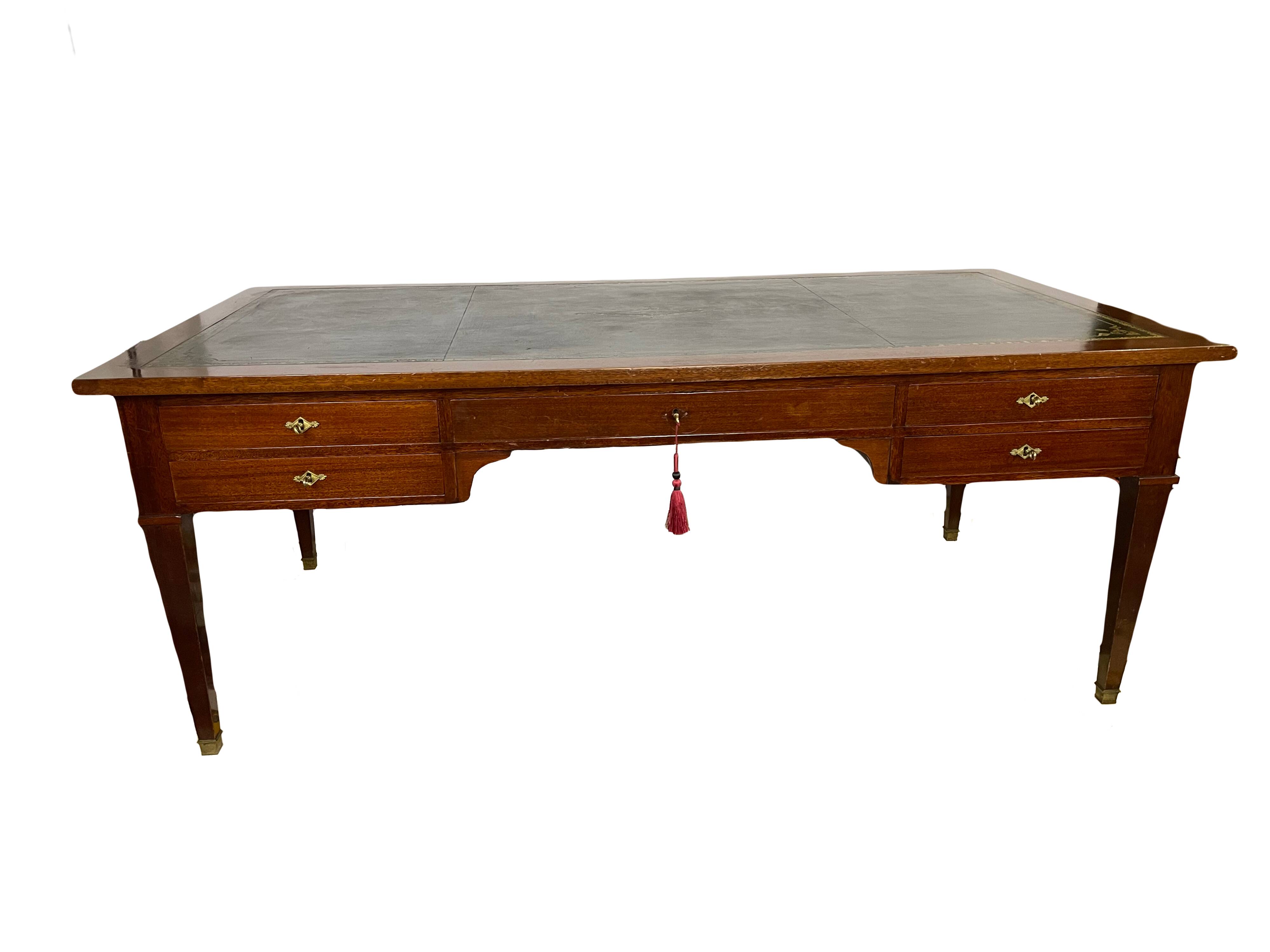 Large flat Louis XVI style desk