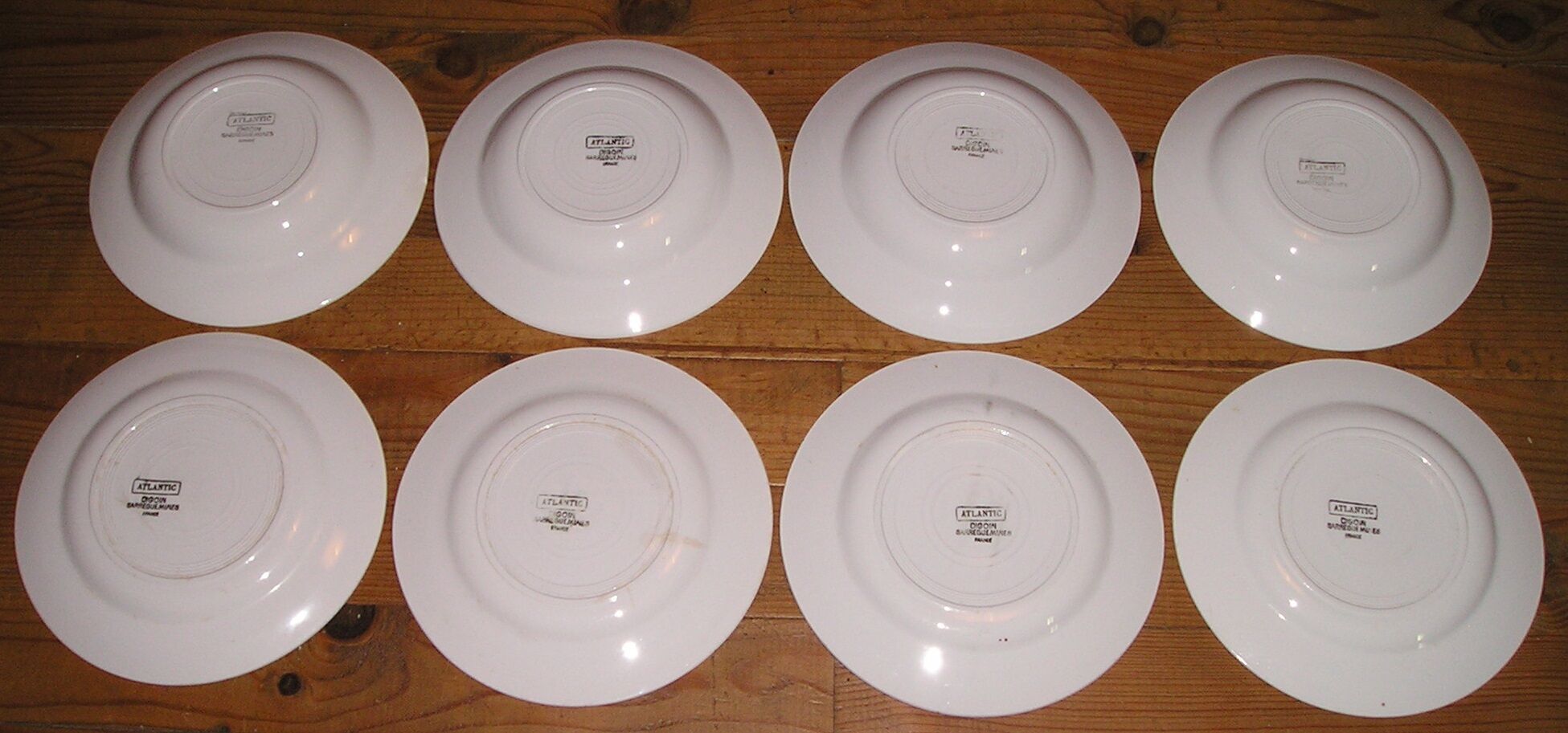 Lot of 8 plates flat and hollow earthenware to décor floral 60s/70s Digoin Sarreguemines