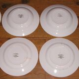 Lot of 8 plates flat and hollow earthenware to décor floral 60s/70s Digoin Sarreguemines