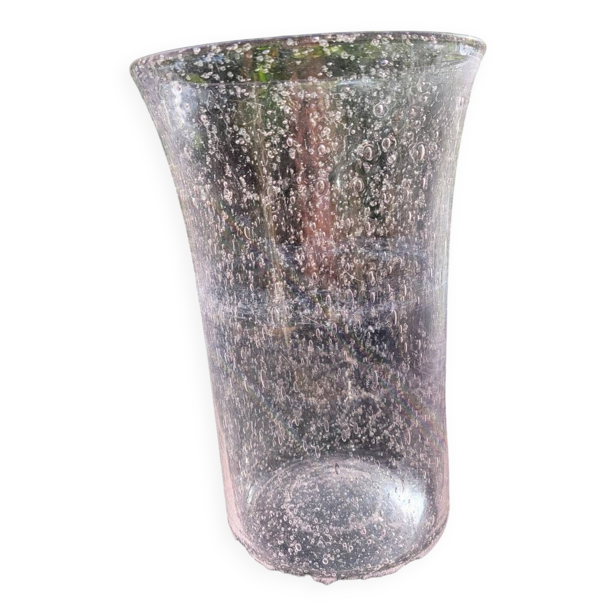 Biot pink bubble vase