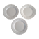 3 plates on board scalloped Moulin des loups