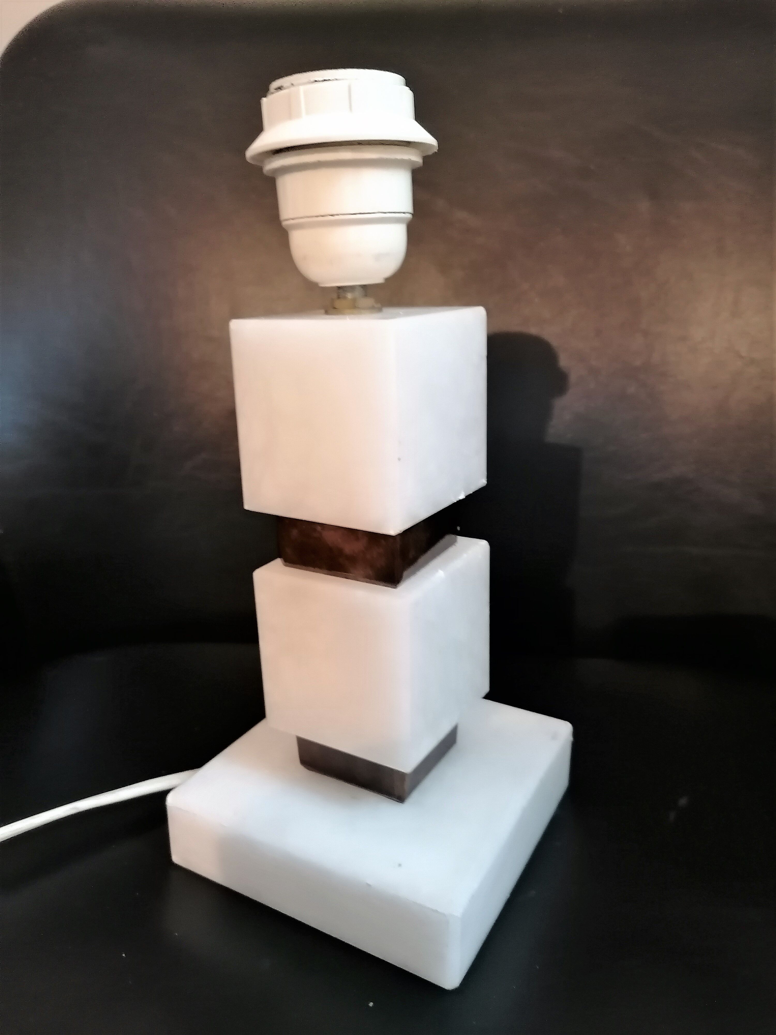 Modernist marble lamp foot art deco style