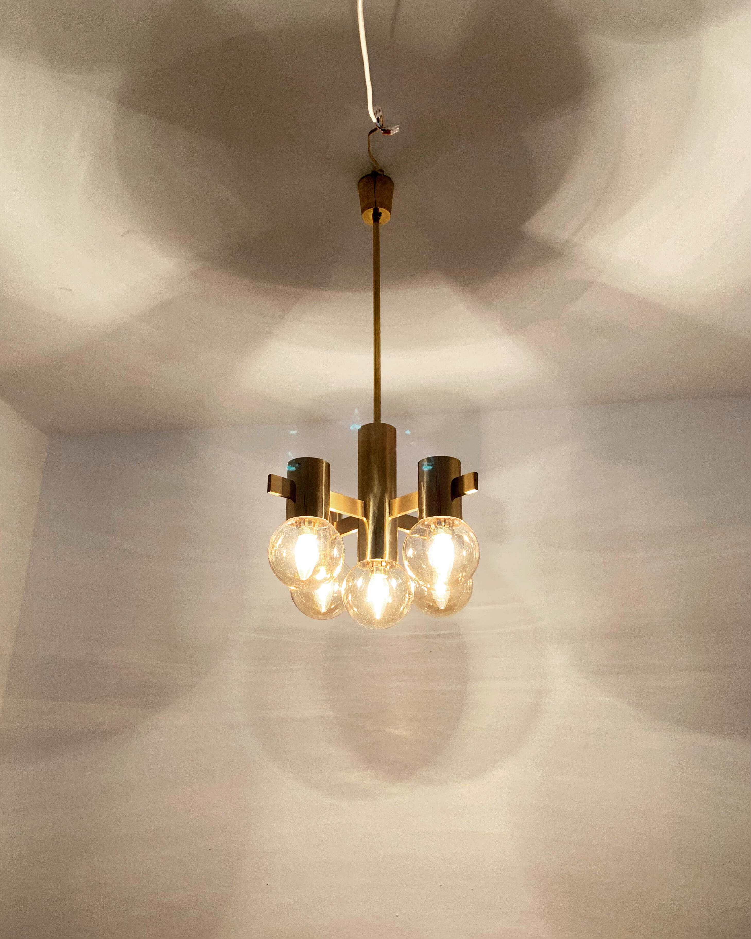 Swedish brass chandelier model 1892 by Hans Agne Jakobsson