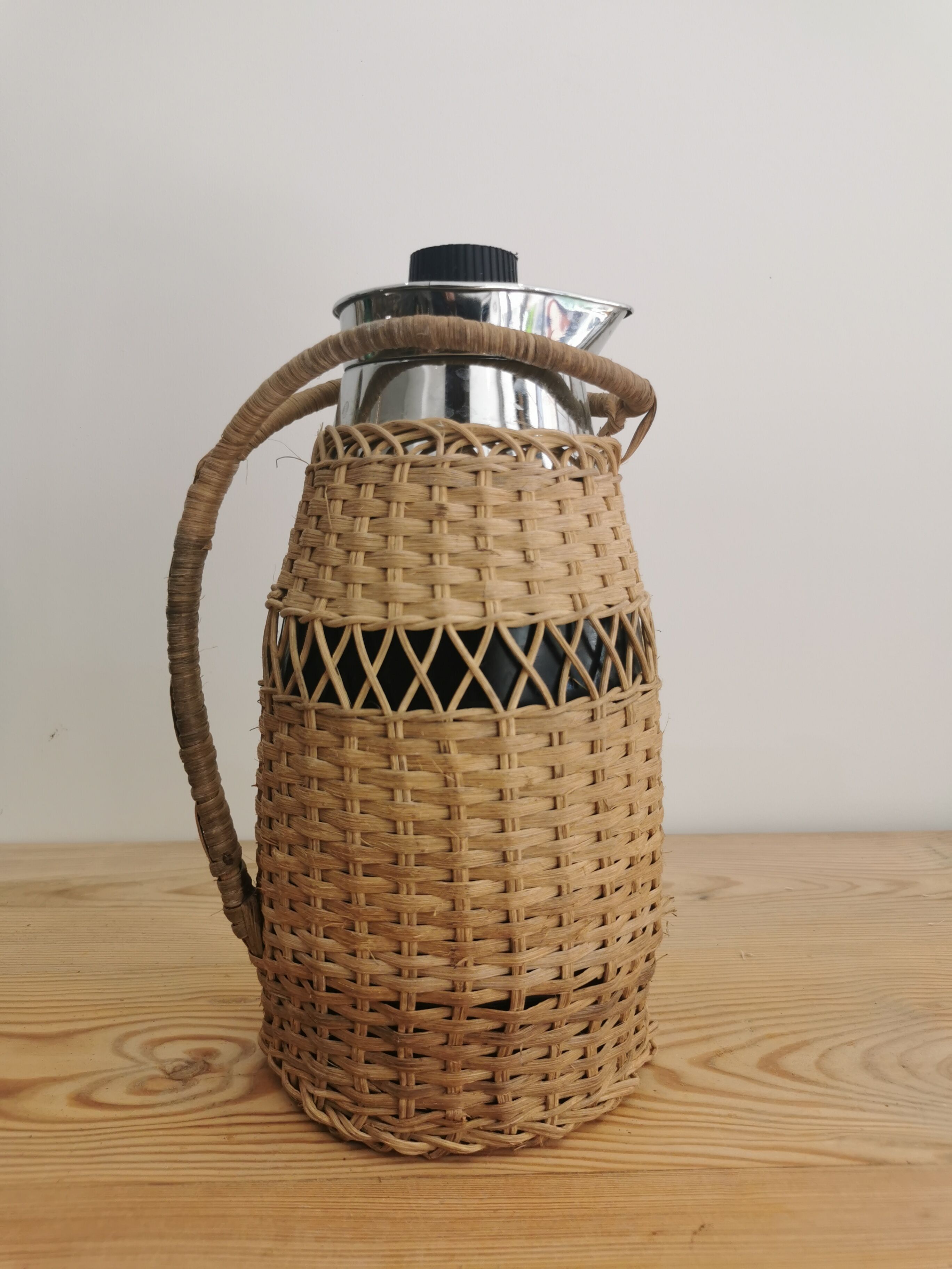 Vintage rattan thermos