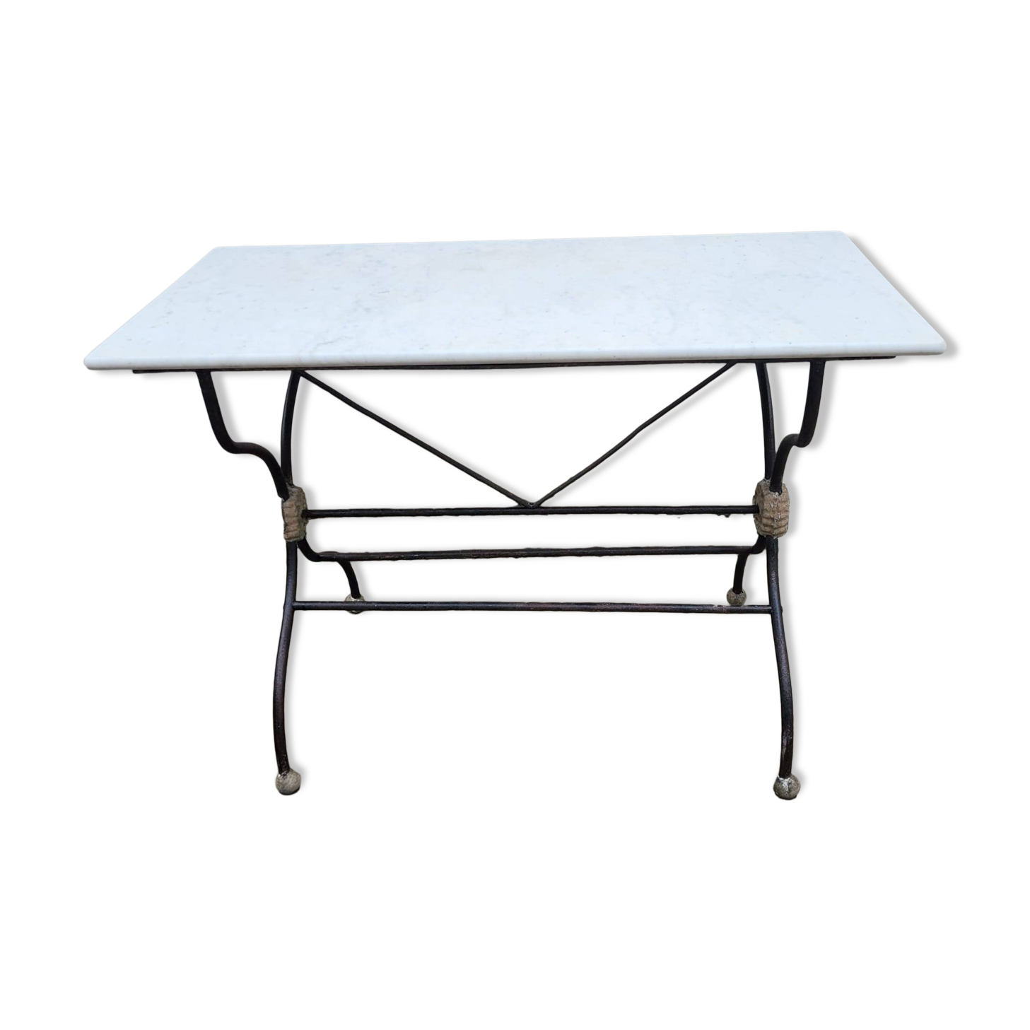 Table Bistrot Rectangulaire, Marbre Blanc