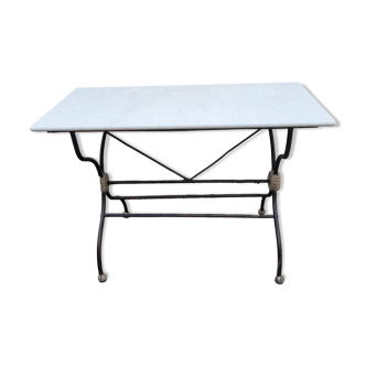 Table Bistrot Rectangulaire, Marbre Blanc