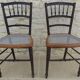 2 quality wooden caned chairs