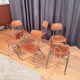 Set of six KN-38 chairs designed by Karl Nothhelfer for VS Möbel, Germany,