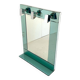 Vintage Aqua Green Glass Wall Mirror, Italy 1970s