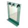 Vintage Aqua Green Glass Wall Mirror, Italy 1970s