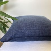 Coussin lin bleu marine