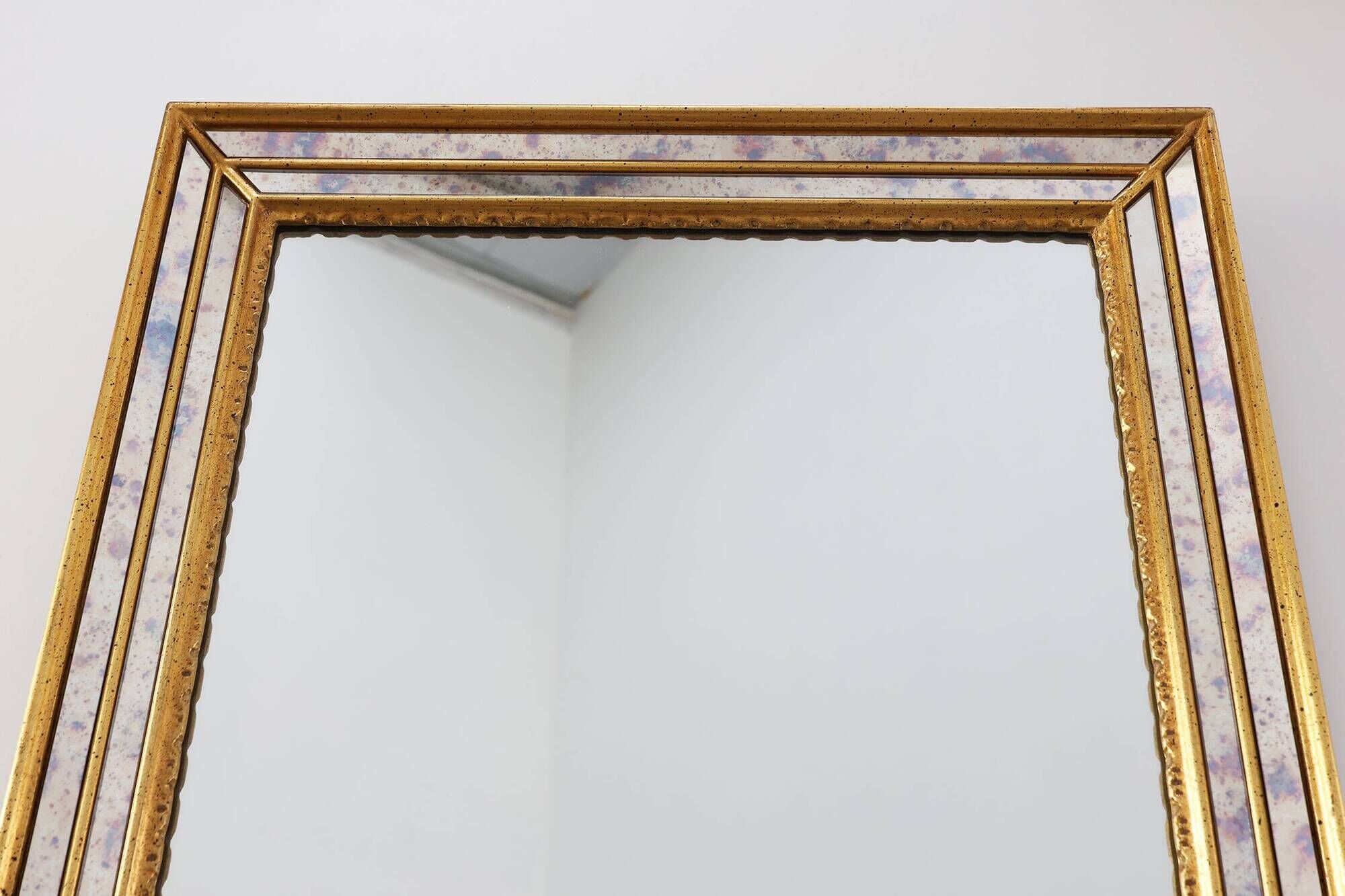 Mid‑Century Modern Gilt Mirror by Deknudt, Belgium, 1970s
