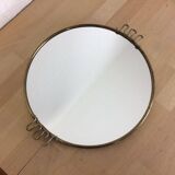 Mirror tray with brass rim 33cm