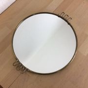 Plateau miroir cerclage laiton 33cm