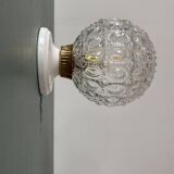 Vintage moulded glass wall or ceiling light globe