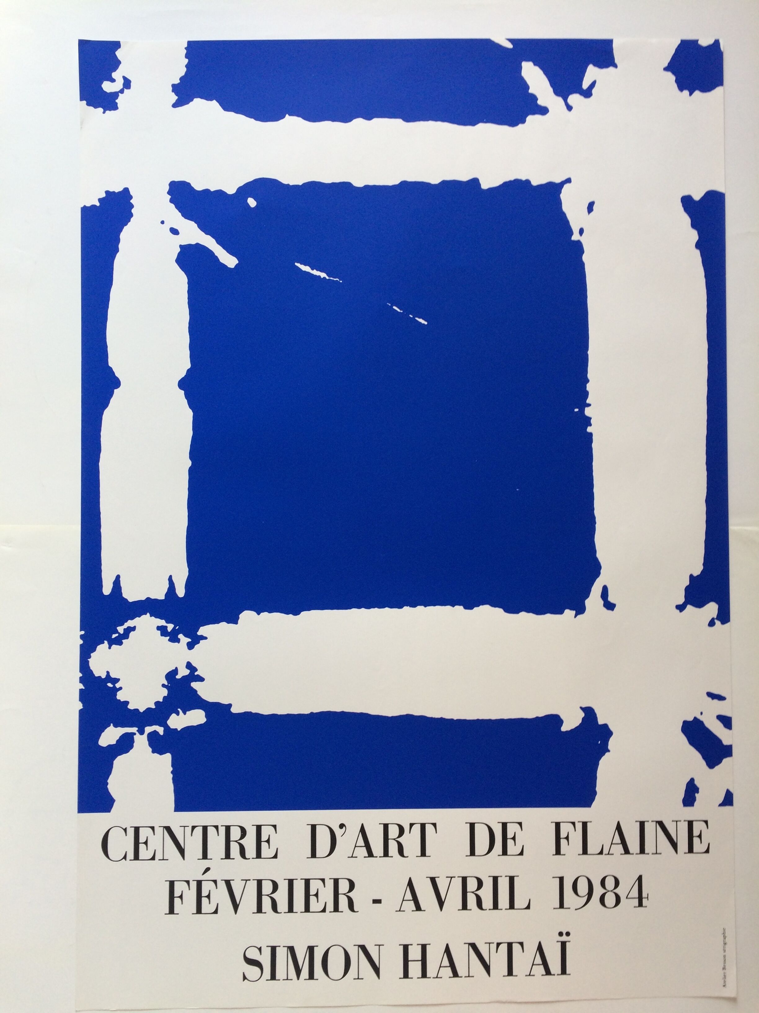Simon Hantaï, Centre d'art de Flaine, 1984. Original poster in screen print (large format)