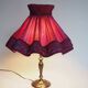Brass lamp and silk lampshade