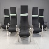 Postmodern King dining chairs by Belgochrom - set of 6
