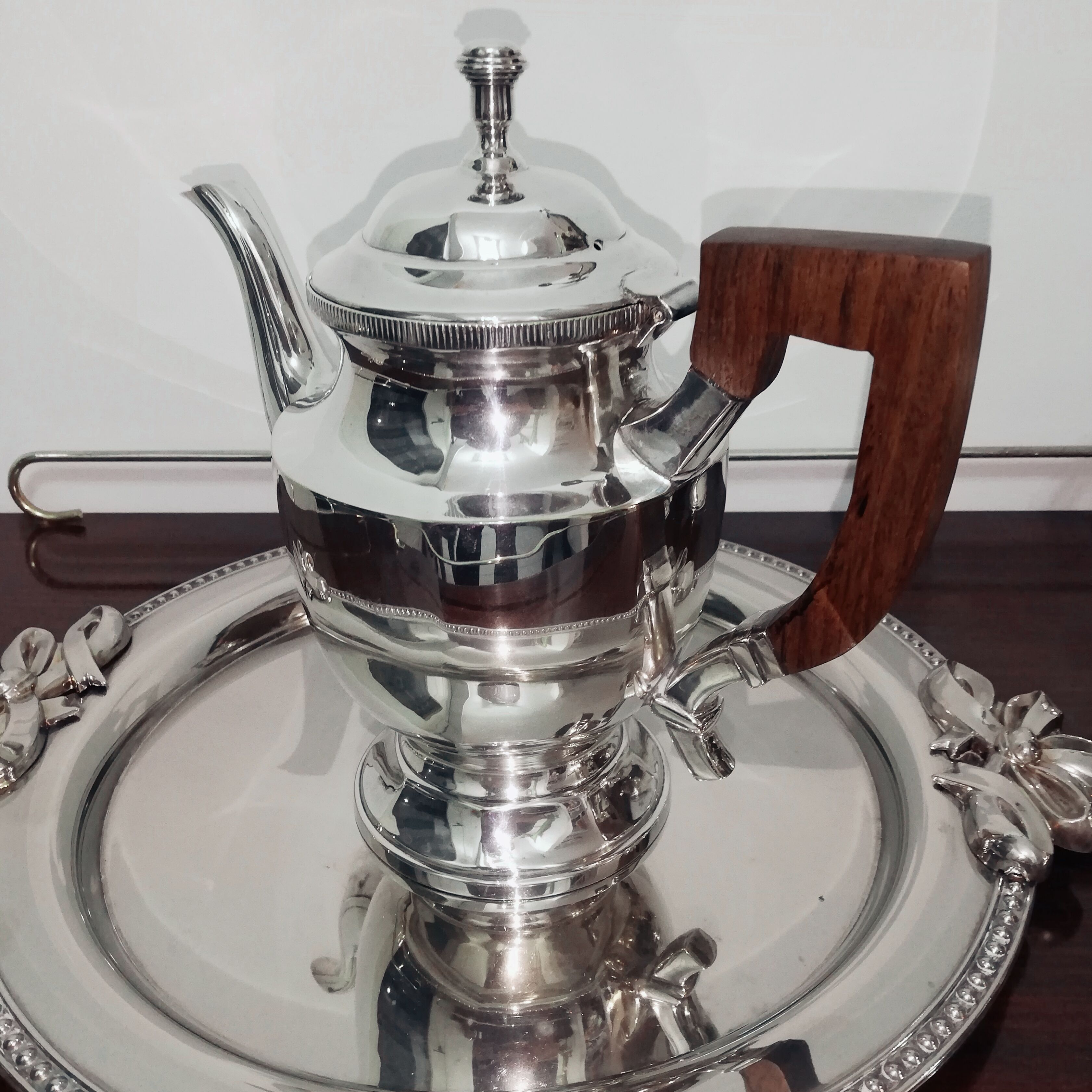 Art Deco style silver metal coffee service