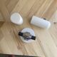 Wall lamp tube white glass and chrome metal vintage lighting LAMP-7428