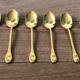 Lot of 6 golden spoons