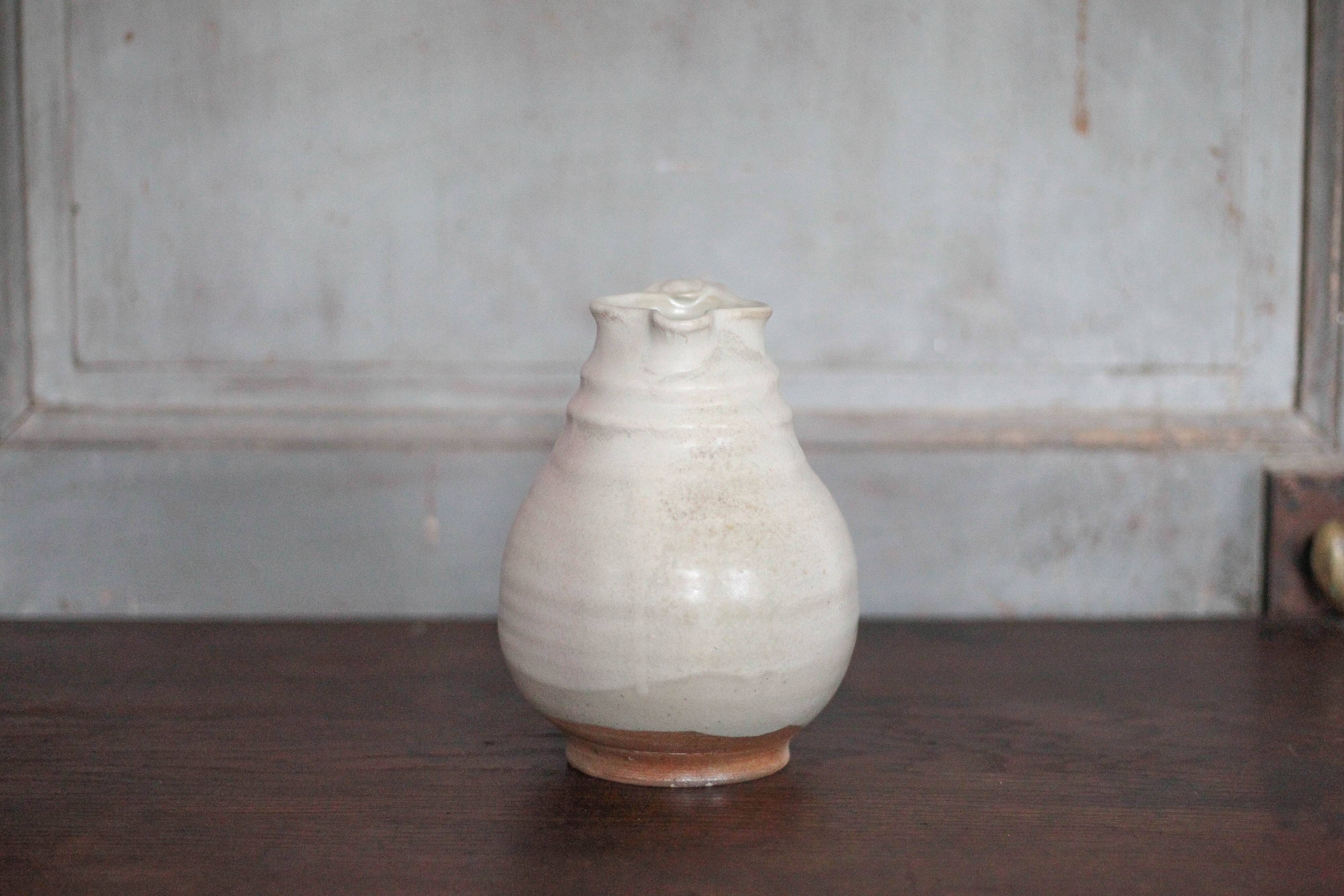 Vintage signed stoneware pitcher, jug, kitchen, collection