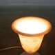 1970s bohemian natural stone table lamp, vintage mood lamp
