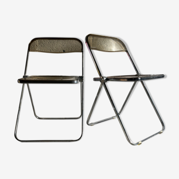 Paire de chaises Plia par Giancarlo Piretti pour Anonima Castelli