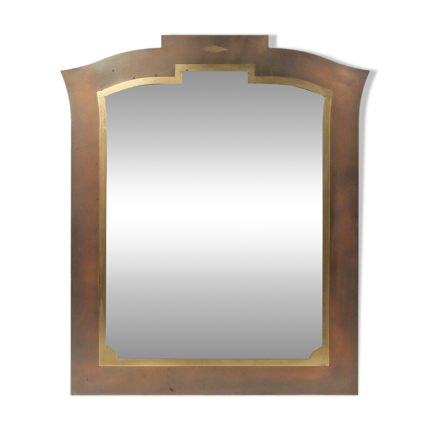 Miroir graphique de Belgo Chrome, Belgique, années 1980.