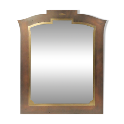 Miroir graphique de Belgo Chrome, Belgique, années 1980.