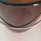 Vintage ice bucket brand Léger in smoked glass