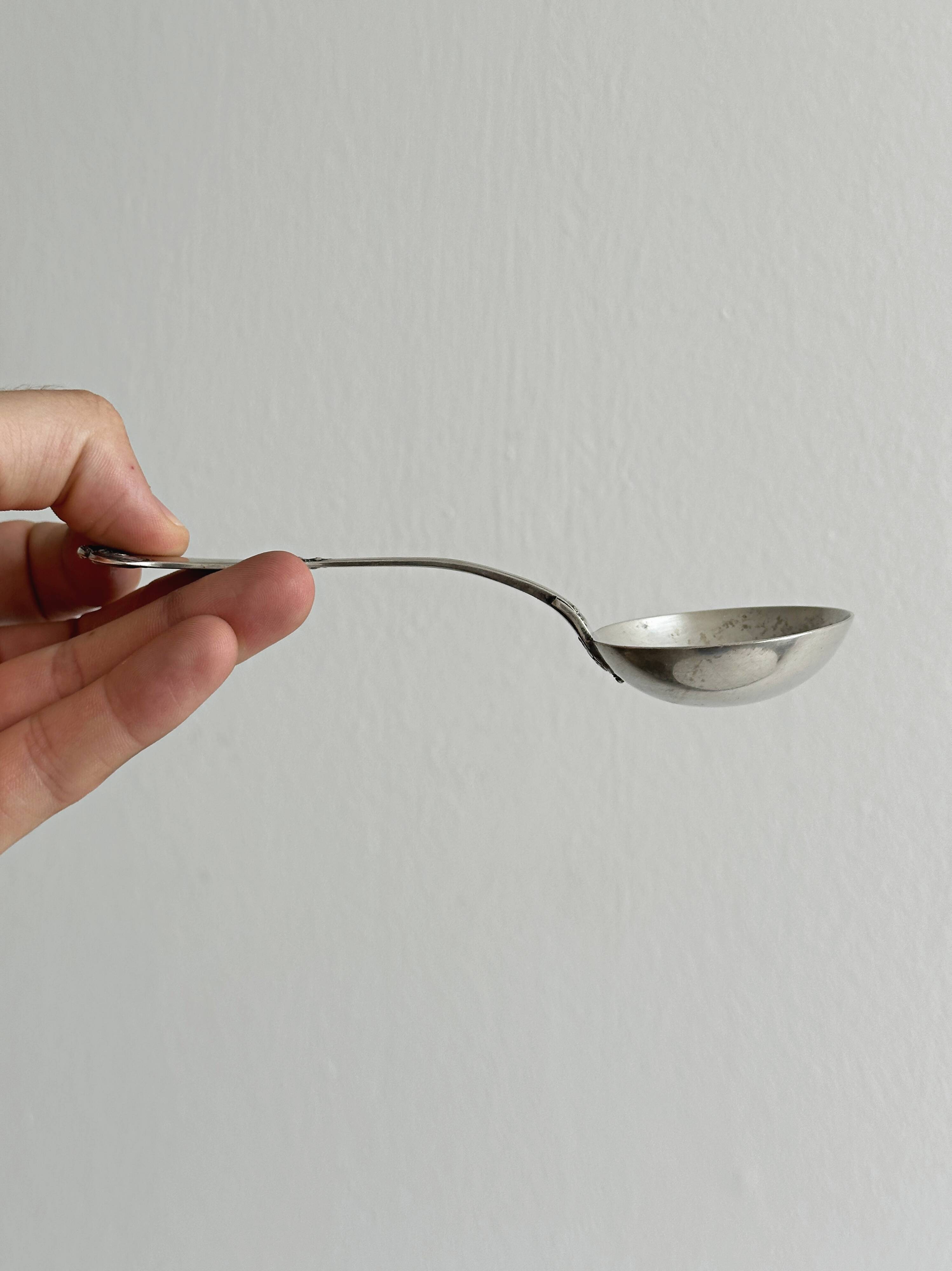 Silver-plated sauce spoon