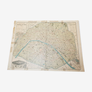 Ancien plan de la ville de Paris, 1911