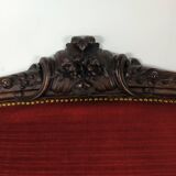 Red velvet bench
